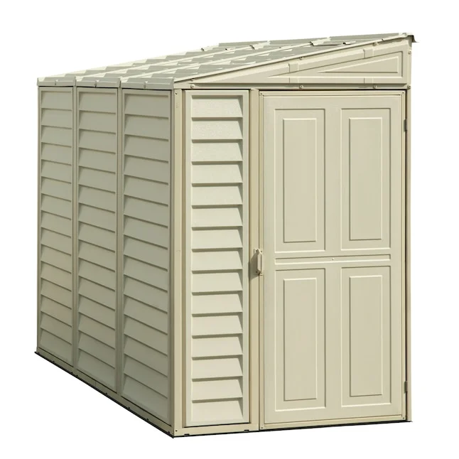 61253311 DuraMax Building Products 4-ft x 8-ft Sidemate Off-white Lean-to Vinyl Storage Shed - Image 1