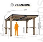 SUNJOY 10 ft. x 12 ft. Matte Black Cedar Framed Wooden Gazebo - Image 5