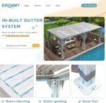 Erommy Outdoor Louvered Pergola Gazebo with Adjustable Aluminum Rainproof Roof - Image 4