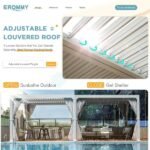 Erommy Outdoor Louvered Pergola Gazebo with Adjustable Aluminum Rainproof Roof - Image 3