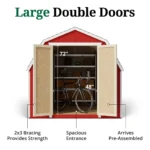 Little Cottage Co. 8 x 16 Foot Value Gambrel Barn with 4 Foot Sidewalls – Precut Kit - Image 3