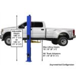 Atlas Equipment Platinum PVL10 ALI Certified Commercial Overhead 10,000 lb. Capacity 2-Post Lift - Image 3