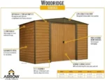 Arrow WR1012 Woodridge EG Steel Storage Shed, 10 by 12-Feet - Image 3