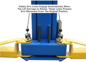 ATLAS Automotive Equipment 9OHSC-SS 2-Post Vehicle Overhead Lift, 11’9” Minimum Ceiling Height, 9,000lb Capacity, Clear Floor, 11’10” Height, 3-Stage Front and 2-Stage Rear Arms, for DIY/Hobbyists - Image 2