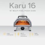 Ooni Karu 16 Multi-Fuel Outdoor Pizza Oven – Wood and Gas Fired Oven – Outdoor Cooking Pizza Oven – Fire and Stonebaked Pizza Oven for Authentic Homemade Pizzas – Dual Fuel Pizza Maker - Image 3