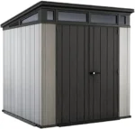 Keter Outdoor Storage Shed, for House, Patio & Yard, Plastic Resin, Artisan, 7×7 Ft, Gray