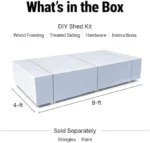 Handy Home Products Windemere 10×12 Do-it-Yourself Wooden Storage Shed with Floor, Beige - Image 2