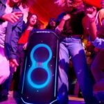 JBL Partybox Ultimate – Multi Purpose Party Speaker, with Wi-fi & Bluetooth Connectivity, Wireless, Lightshow, IPx4 Slashproof, Dual Mic & Guitar Inputs, Handle & Sturdy Wheels, Black - Image 4