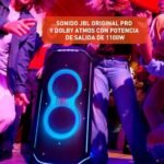 JBL Partybox Ultimate – Multi Purpose Party Speaker, with Wi-fi & Bluetooth Connectivity, Wireless, Lightshow, IPx4 Slashproof, Dual Mic & Guitar Inputs, Handle & Sturdy Wheels, Black - Image 2