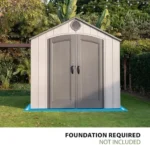 Lifetime Outdoor Storage Shed, 8 x 10 Foot, Gray - Image 3