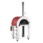 Empava PG06 Outdoor Wood Fired Pizza Oven Stainless Steel Red with Wheels and Accessories - Image 7